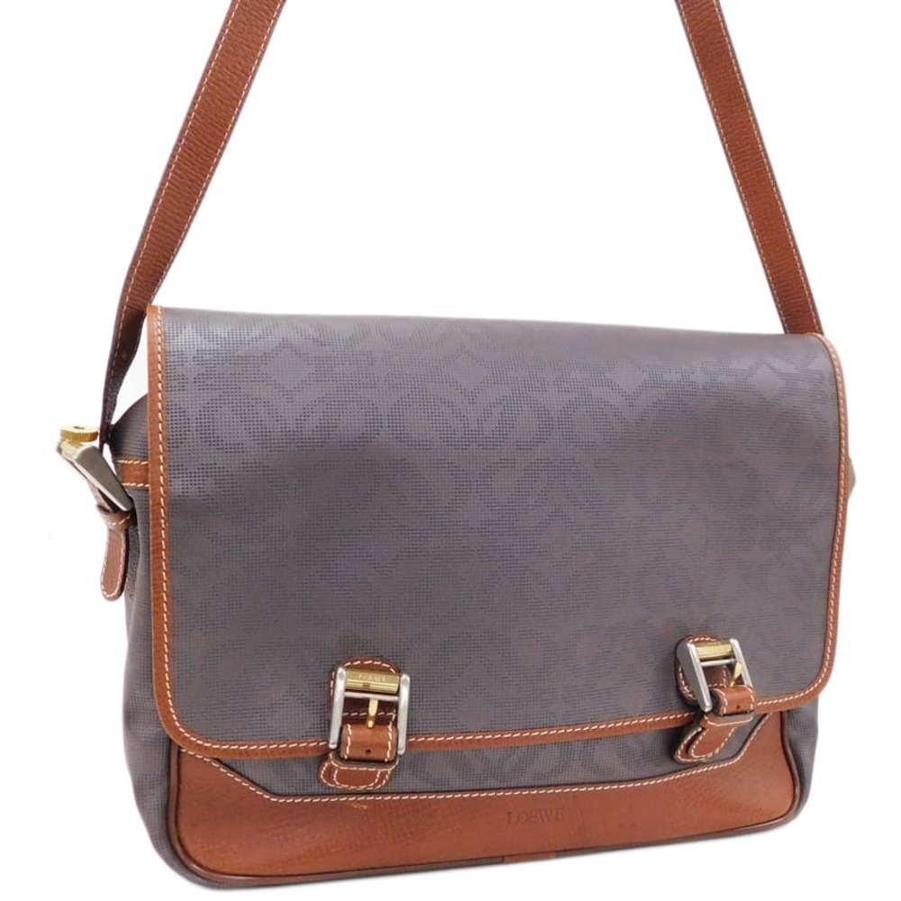 Loewe Shoulder Bag Brown x Leather Anagram